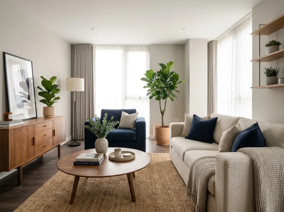 Luxury serviced accommodation living room